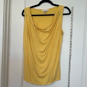 August Silk scoop neck blouse. Yellow size L